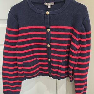 J. Crew Emilie sweater lady jacket in stripe